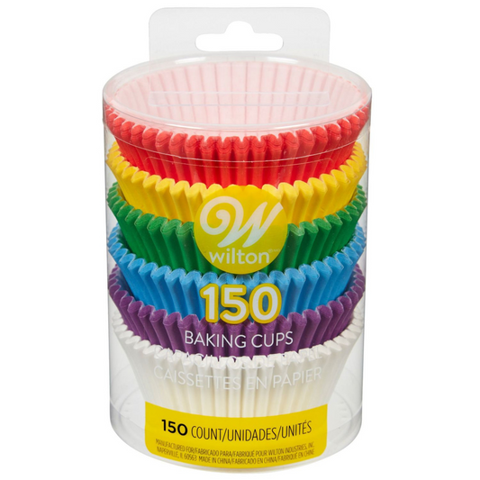 BAKING CUP DESECHABLE RAINBOW - PK 150