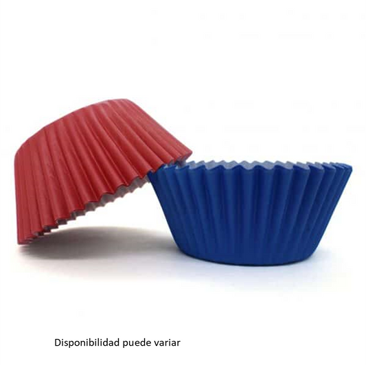 BAKING MUFFING CUPS DESECHABLE RED / BLUE PK 50