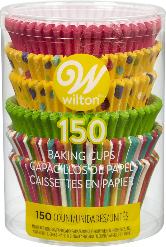 BAKING CUP DESECHABLE STRIPES AND POLKA DOTS - PK 150