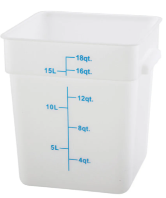 BOWL SOLO CUADRADO CON MEDIDA 18 QTS