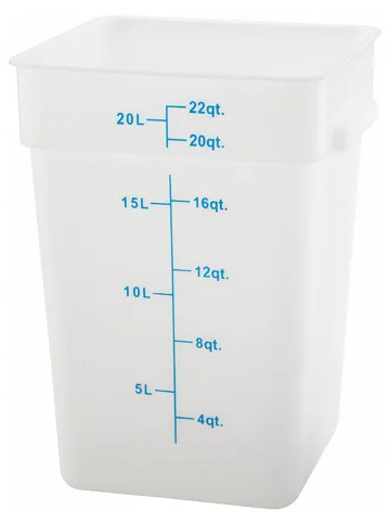 BOWL SOLO CUADRADO CON MEDIDA 22 QTS