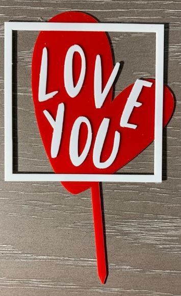 CAKE DECORATION - I LOVE YOU