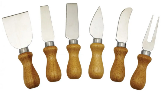 CHEESE KNIFE CABO MADERA SET 6 PC