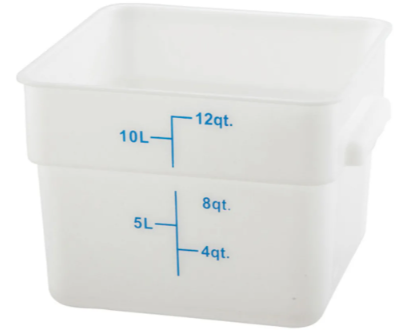 BOWL SOLO CUADRADO CON MEDIDA 12 QTS