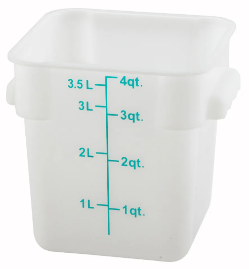 BOWL SOLO CUADRADO CON MEDIDA 4 QTS