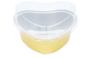 MOLDE DESECHABLE ALUMINIO CORAZON 4" CON TAPA