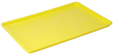 BANDEJA PLASTICA 18 X 26 AMARILLA