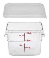 BOWL POLY CUADRADO CON TAPA 12 QTS