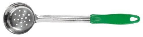 CUCHARON LADON PERFORADO MANGO VERDE