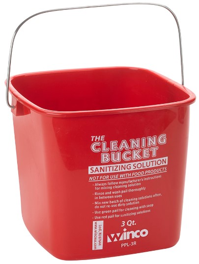 CUBO DE LIMPIEZA 3 QT ROJO