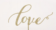 CAKE DECORATION TOPPER - LOVE GOLD