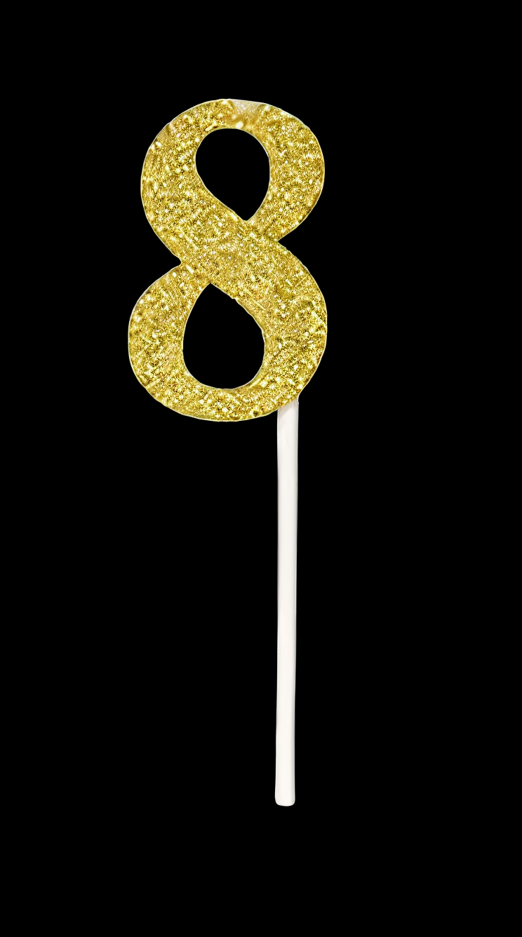 CAKE DECORATION TOPPER GOLD NUMBER