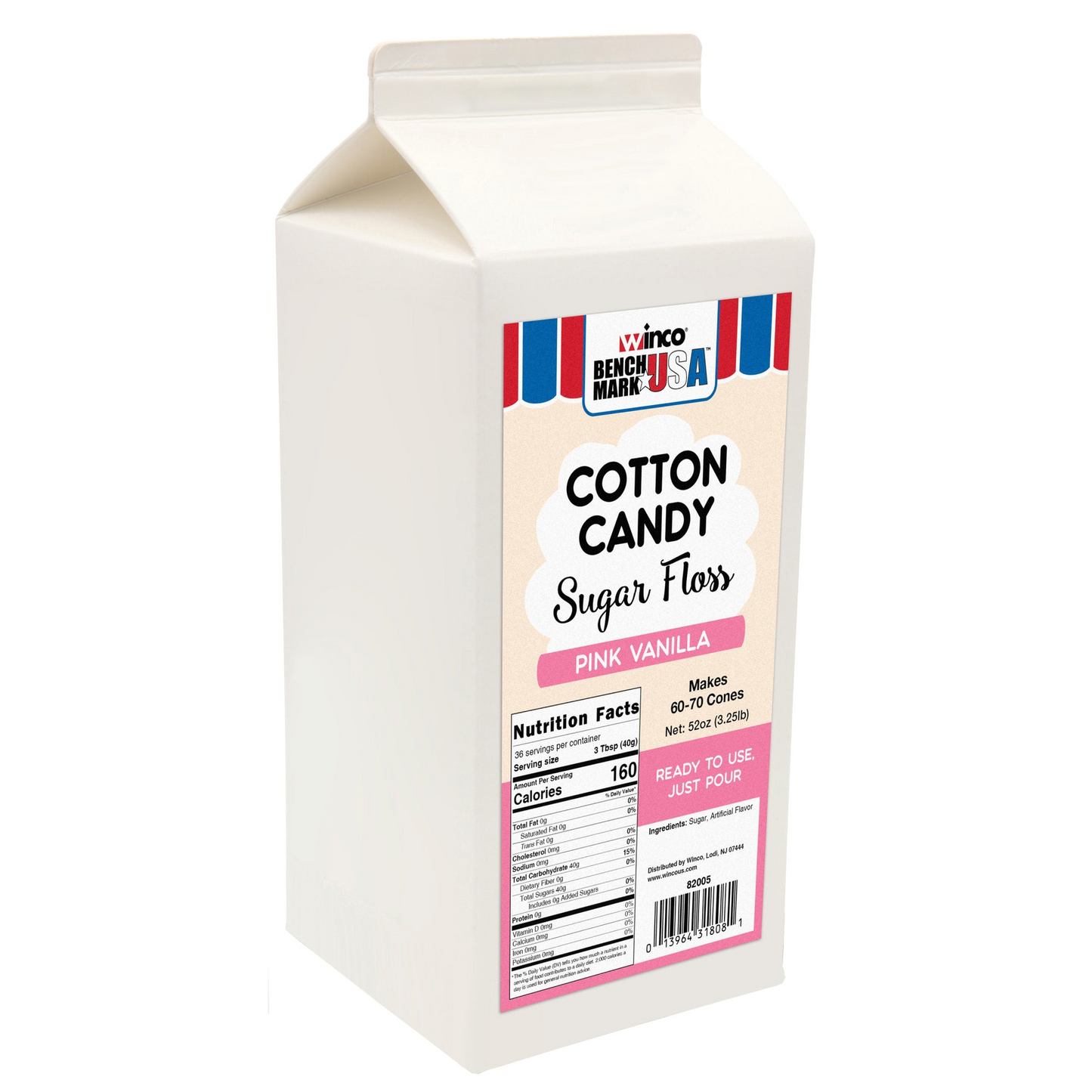 COTTON CANDY SUGAR FLOSS 3.25 LB
