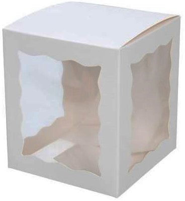 DES CAJA BIZCOCHO CON VENTANA KRAFT 4" x 4" x 4 5/8"