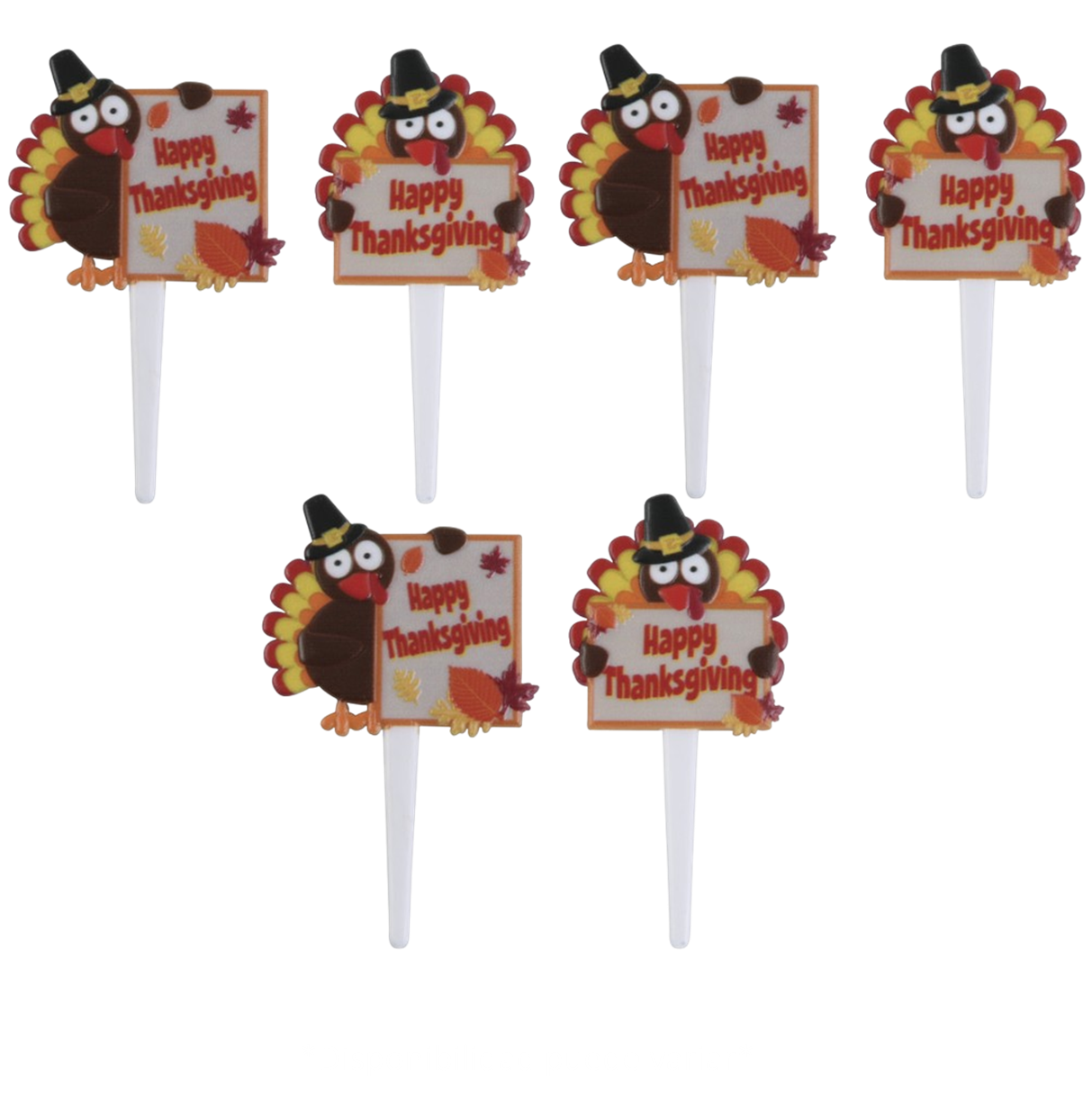 CAKE DECO HAPPY THANKSGIVING SET 6