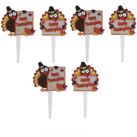 CAKE DECO HAPPY THANKSGIVING SET 6