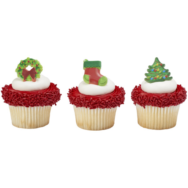 CAKE DECORATION - CHRISTMAS PK 6 PLASTICO