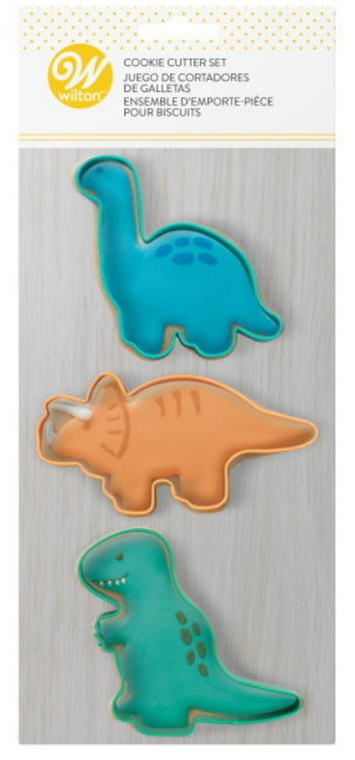 CORTADOR GALLETAS DINOSAURIOS SET 3