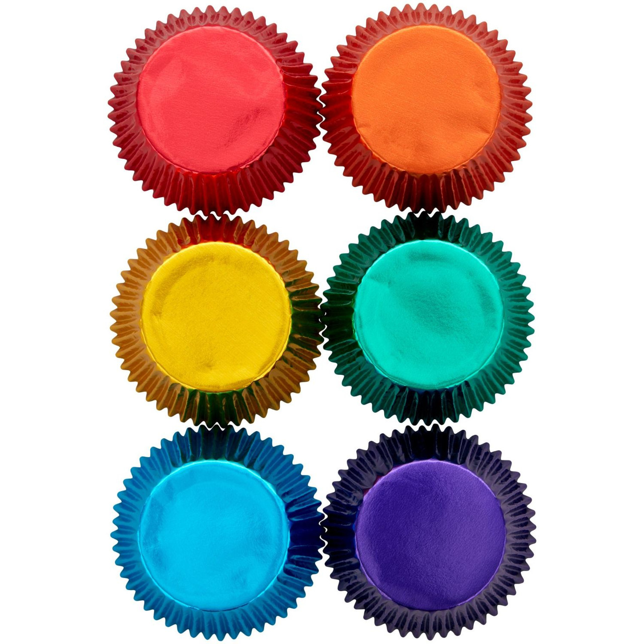 BAKING CUPS FOIL DESECHABLE MULTICOLOR - PK 72