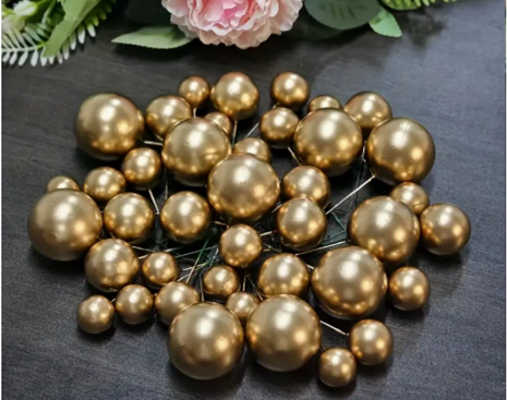 CAKE DECORATION - GLOBO DORADO