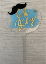 CAKE DECORATION TOPPER PLASTICO - OH BABY