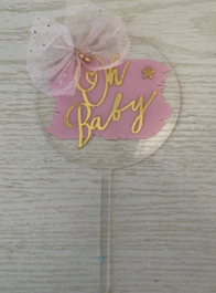 CAKE DECORATION TOPPER PLASTICO - OH BABY