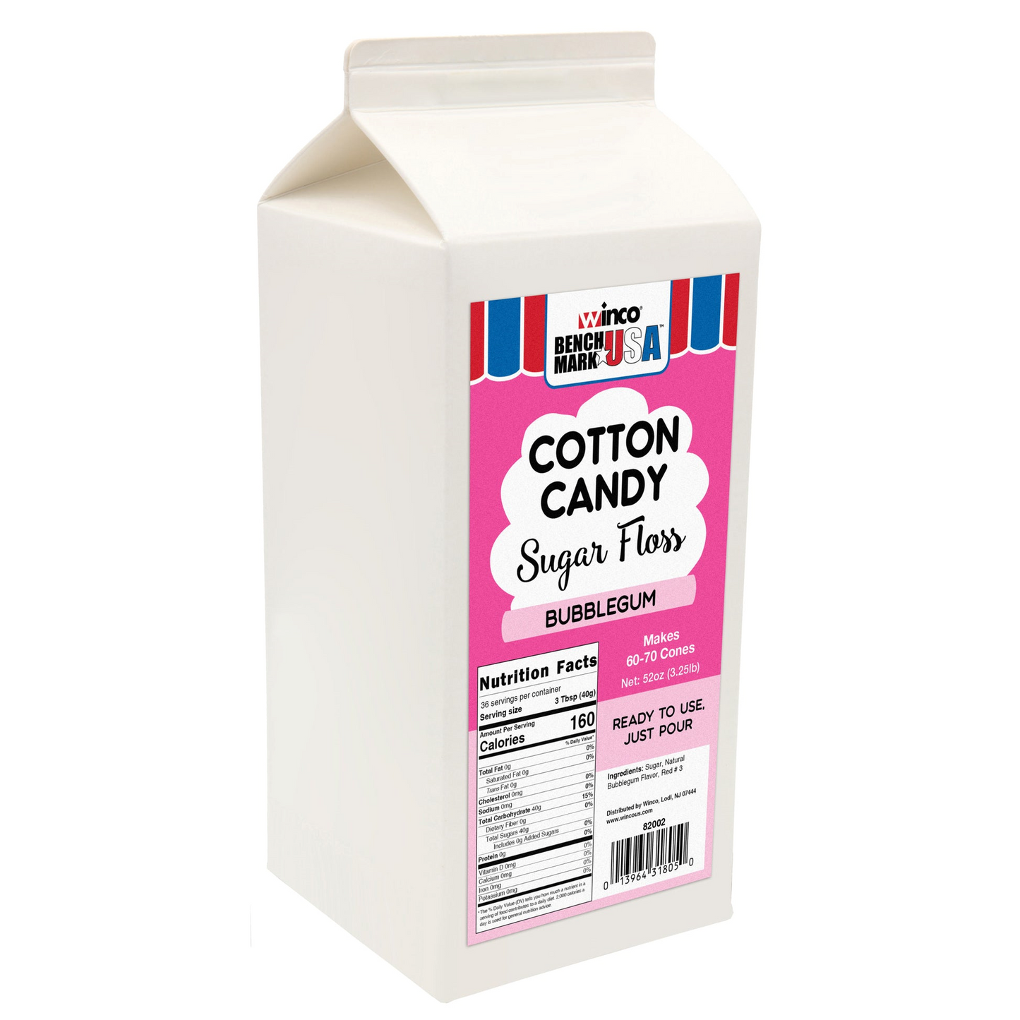 COTTON CANDY SUGAR FLOSS 3.25 LB