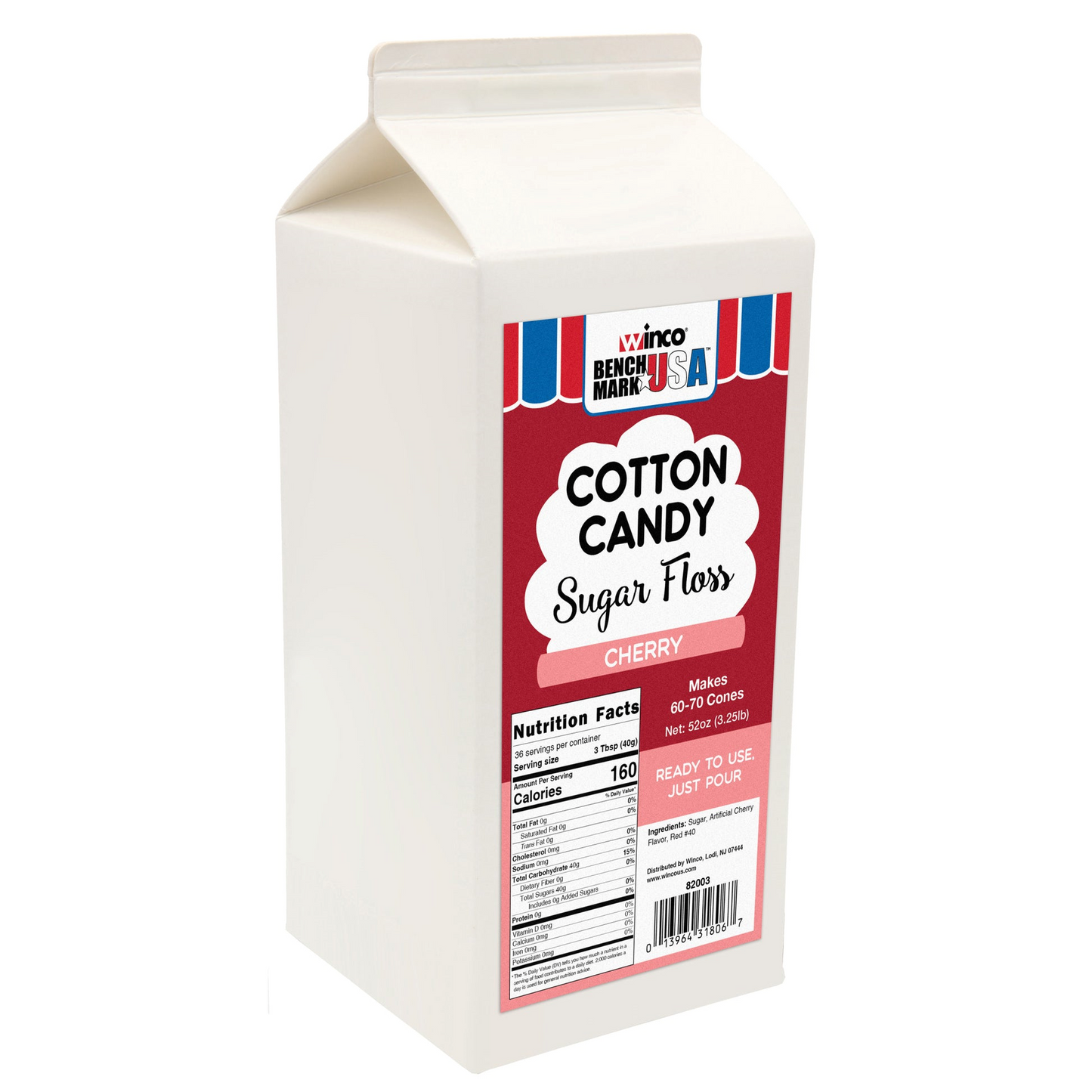 COTTON CANDY SUGAR FLOSS 3.25 LB