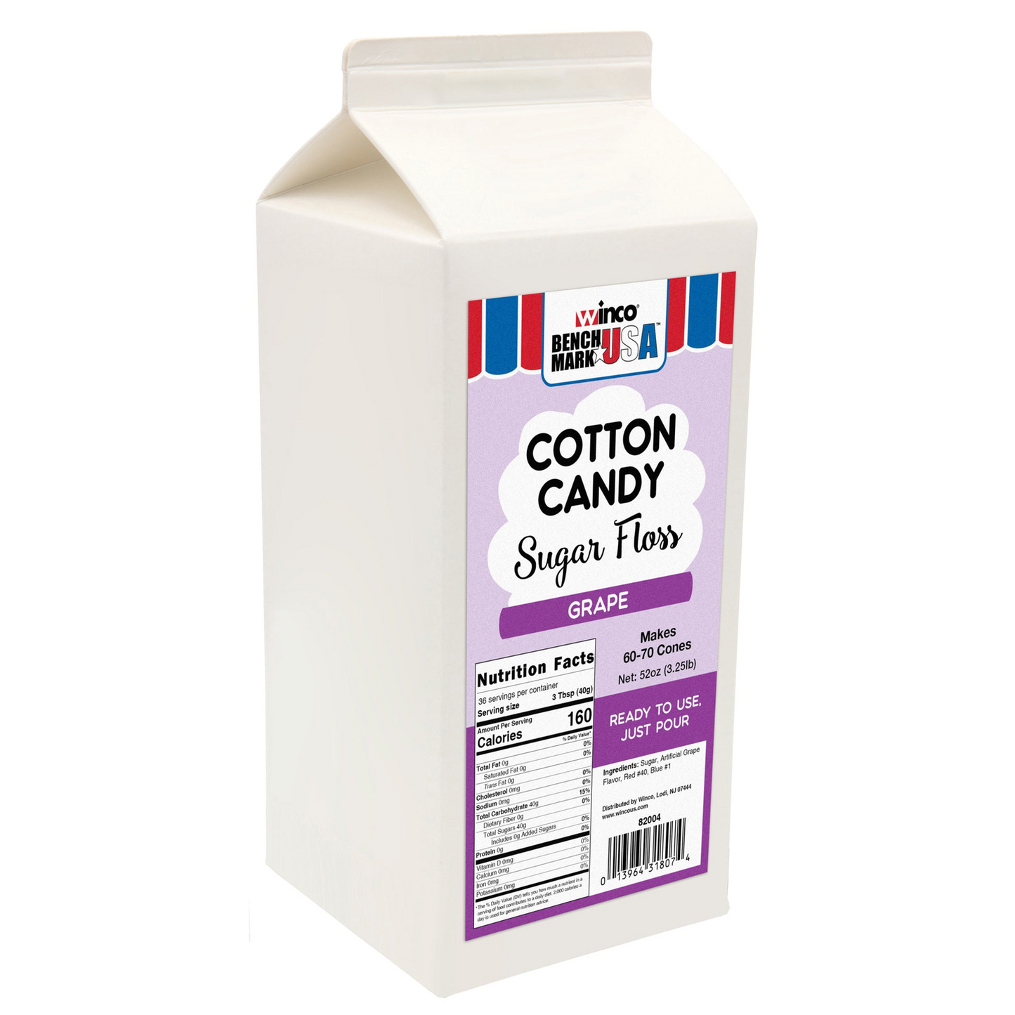 COTTON CANDY SUGAR FLOSS 3.25 LB