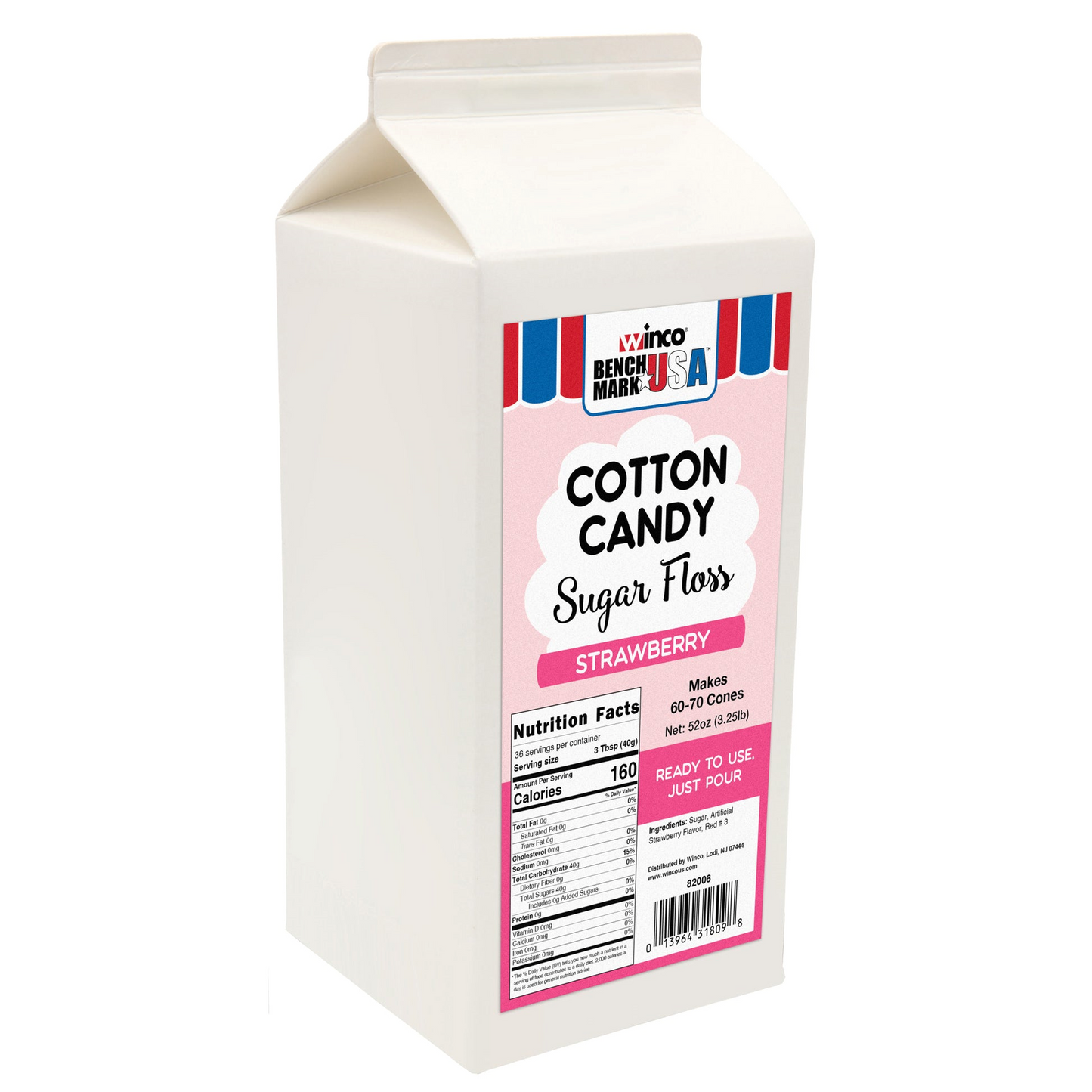 COTTON CANDY SUGAR FLOSS 3.25 LB