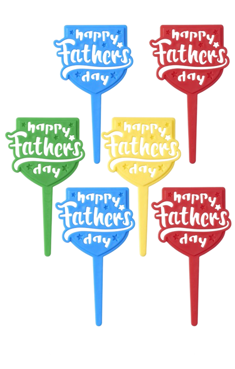 CAKE DECO - FATHERS DAY PK 6