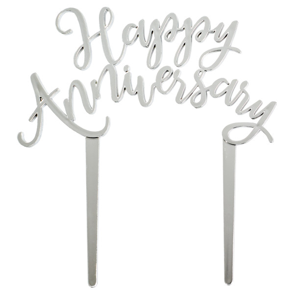 DECO - HAPPY ANNIVERSARY SILVER