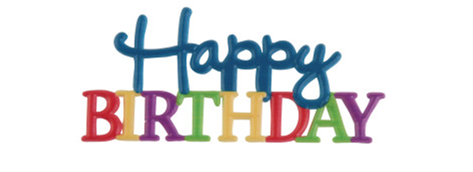 CAKE DECORATION - HAPPY BIRTHDAY PLASTICO COLORES