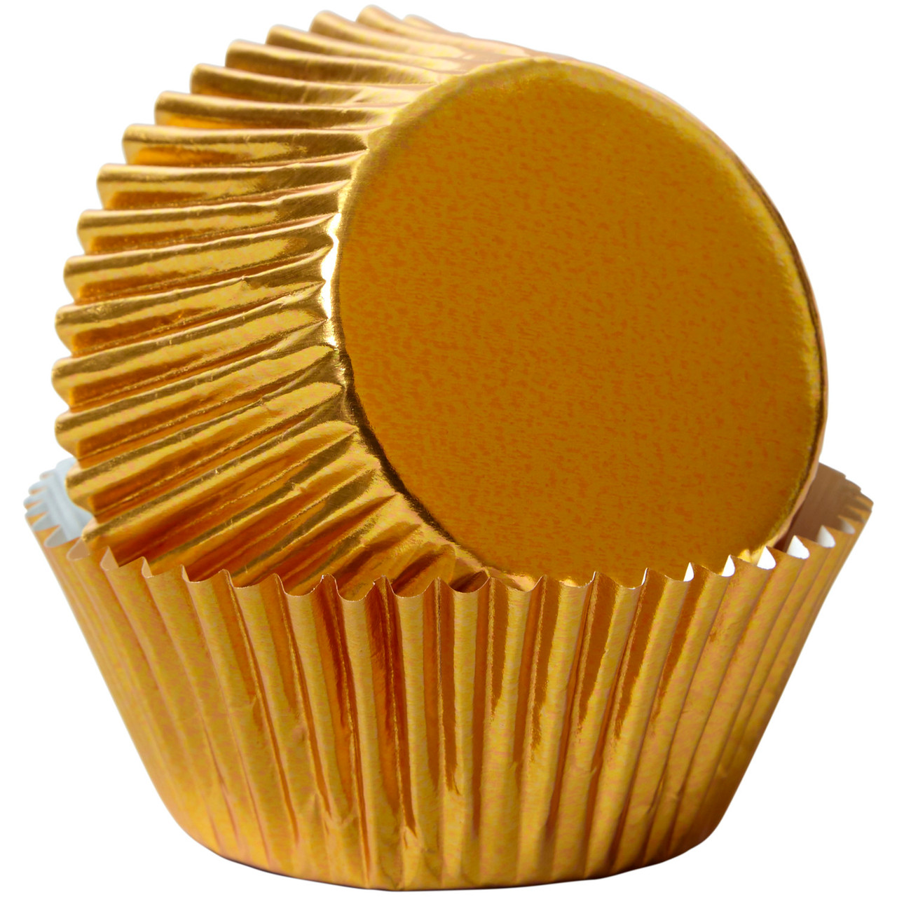 BAKING MUFFIN CUPS DESECHABLE GOLD FOIL -  PK24