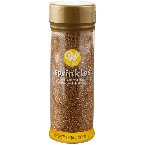 SPRINKLES - PEARLIZED SUGAR GOLD 5.25 OZ