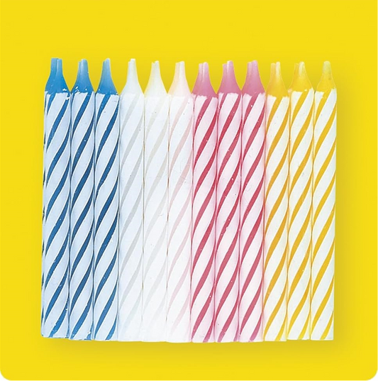 VELA CUMPLEAÑOS SURTIDAS PK 24