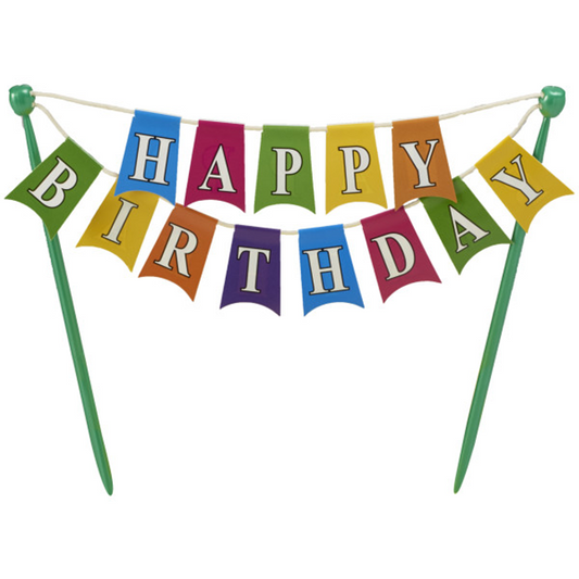 CAKE DECORATION - BANNER HAPPY BIRTHDAY