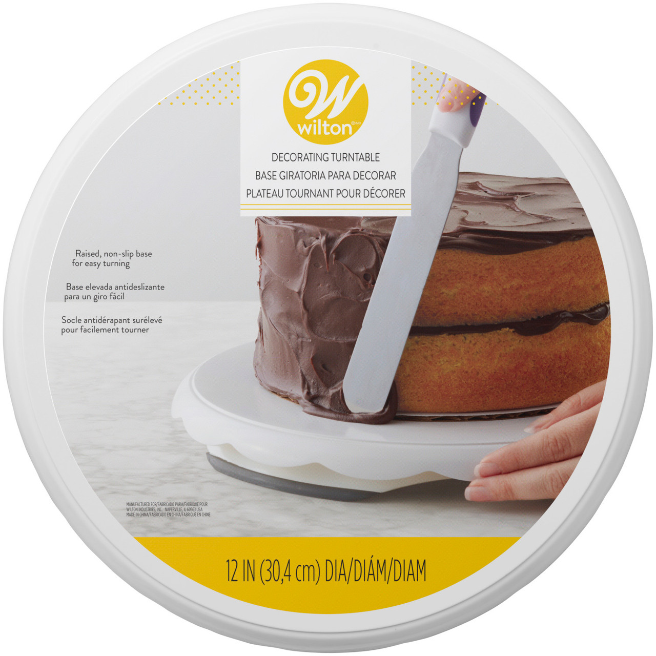 CAKE STAND REVOLVING - BASE GIRATORIA PLASTICA BAJA
