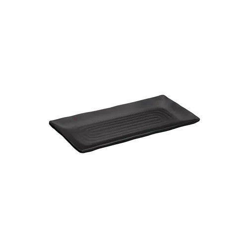 PLATO MELAMINA NEGRO RECTANGULAR
