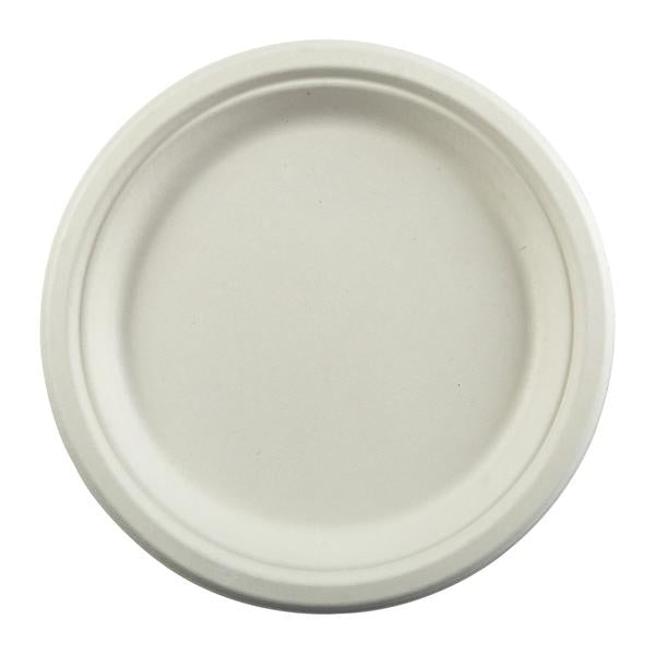 DESECHABLE PLATO COMPOSTABLE REDONDO LISO 9" (P100)