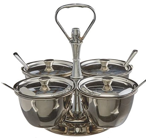 DRESSING SERVER 4 BOWLS CON TAPA