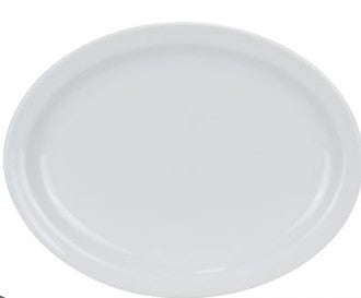 LOZA BLANCA PLATO OVAL 11.75