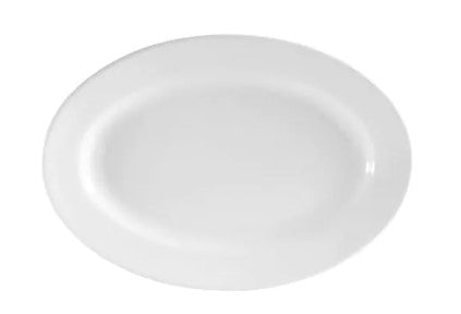 LOZA BLANCA PLATO OVAL 13.75