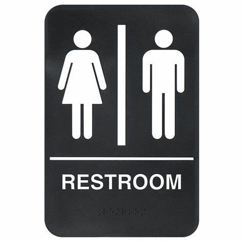 ROTULO 6X9 RESTROOMS